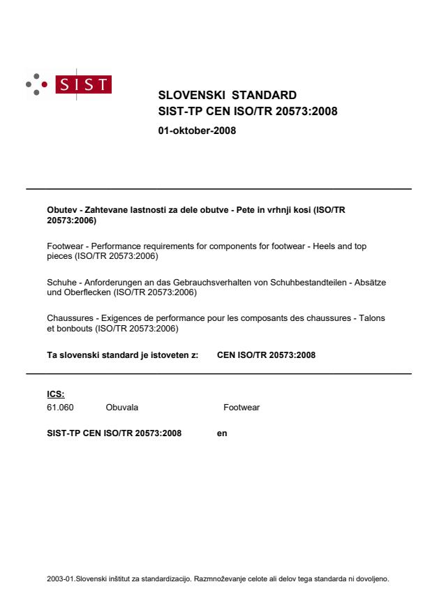 TP CEN ISO/TR 20573:2008