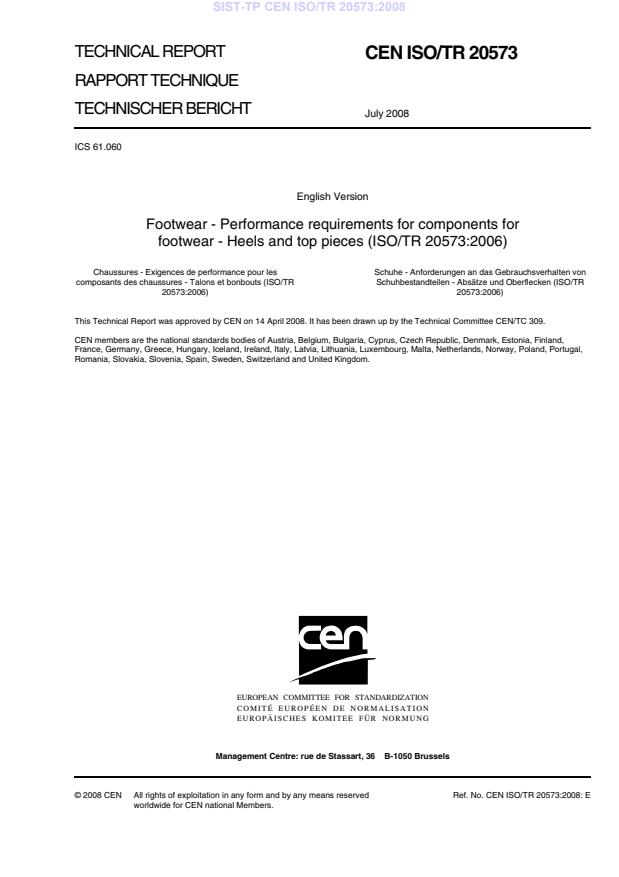 TP CEN ISO/TR 20573:2008