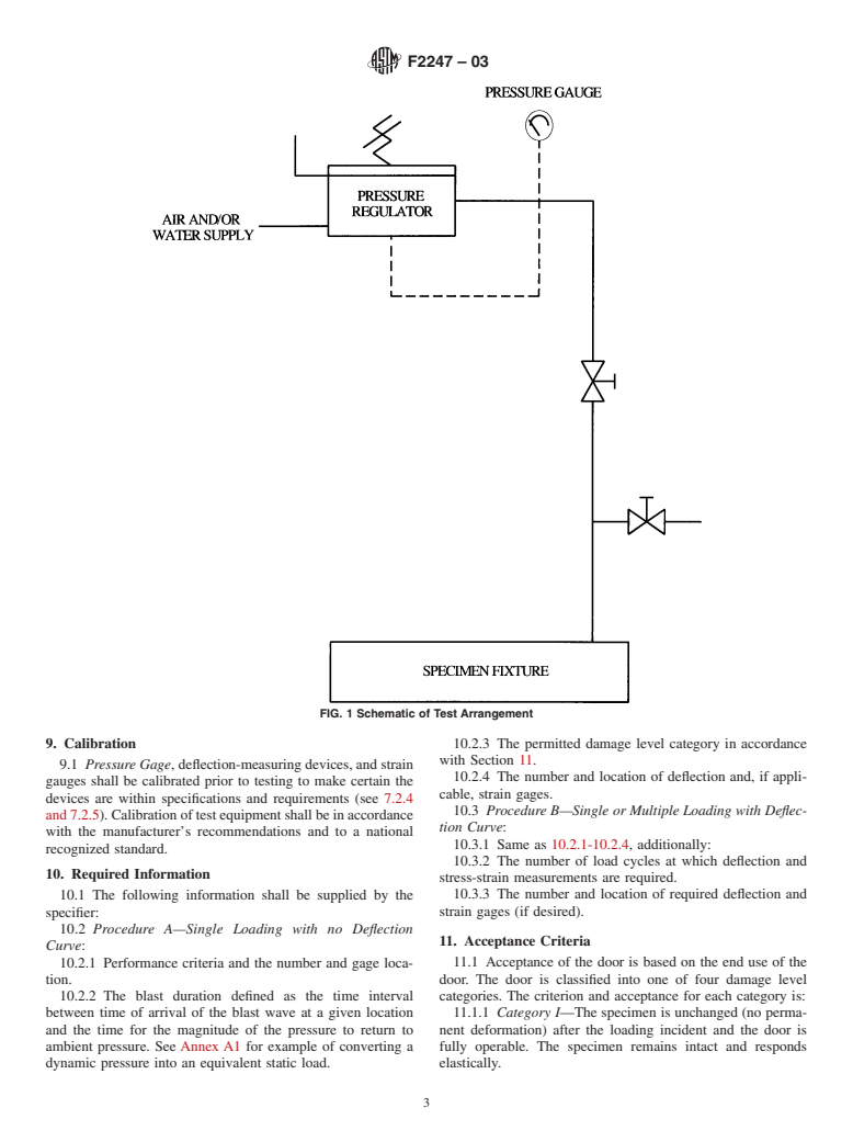 ASTM F2247-03 - Standard Test Method for Metal Doors Used in Blast Resistant Applications (Equivalent Static Load Method)