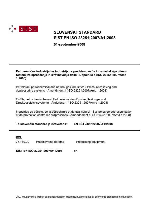 EN ISO 23251:2007/A1:2008