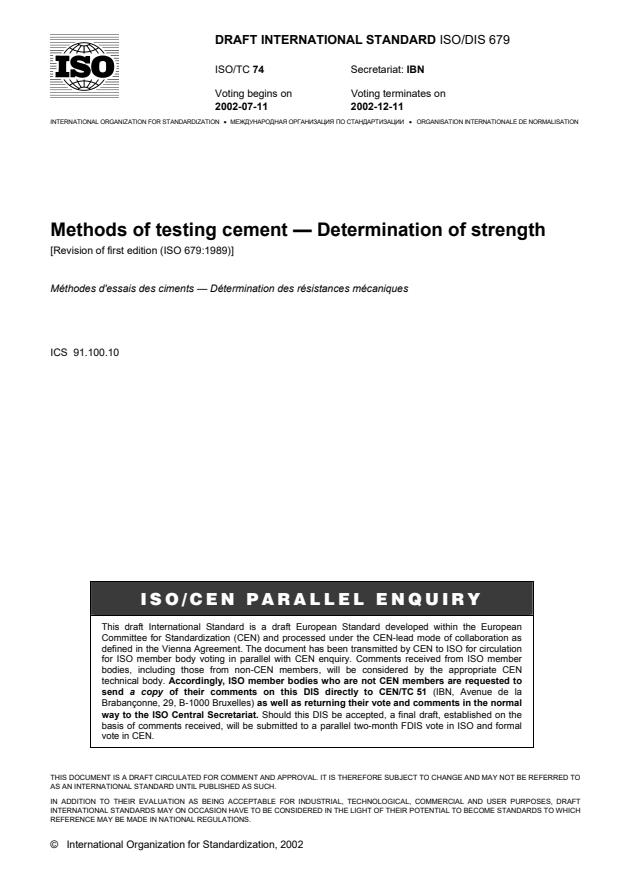 ISO/DIS 679