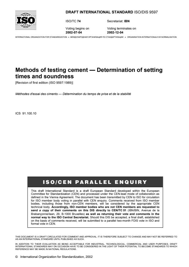 ISO/DIS 9597