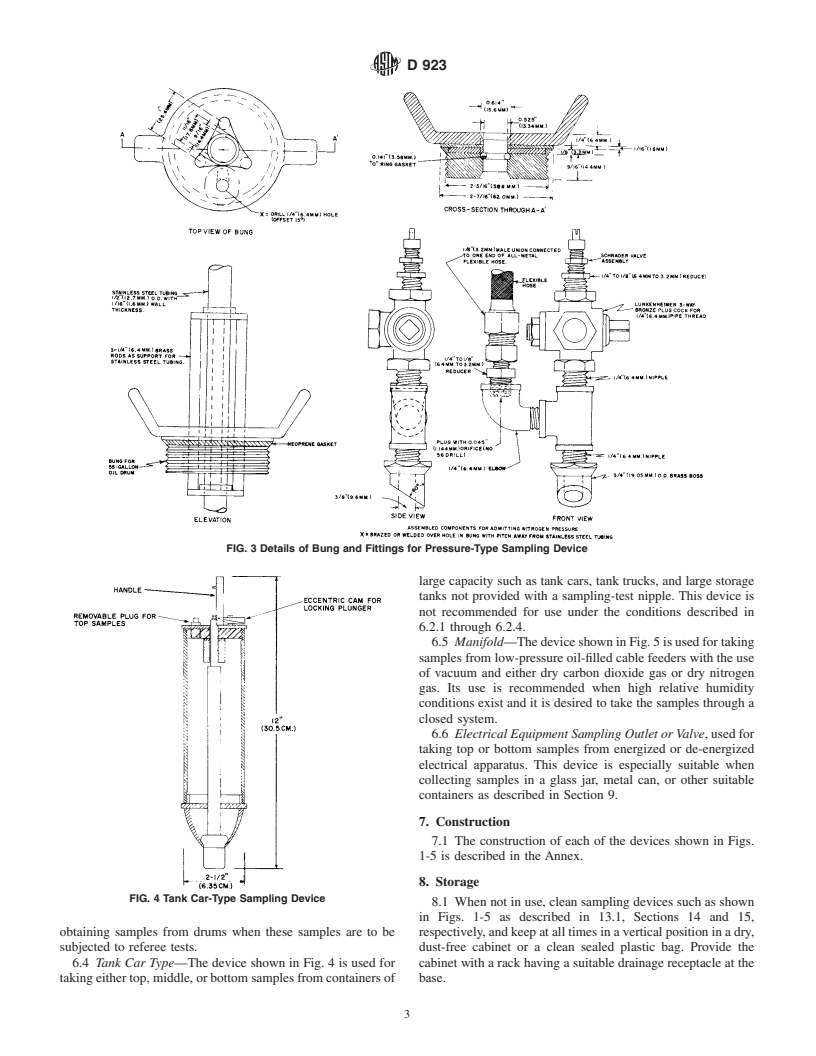 ASTM D923-97 - Standard Practices for Sampling Electrical Insulating Liquids (Withdrawn 2006)