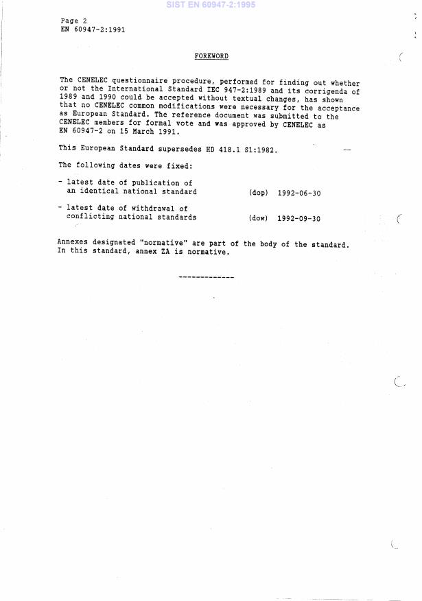 EN 60947-2:1991/A1:1993 EN 60947-2:1995 - Page 4 preview