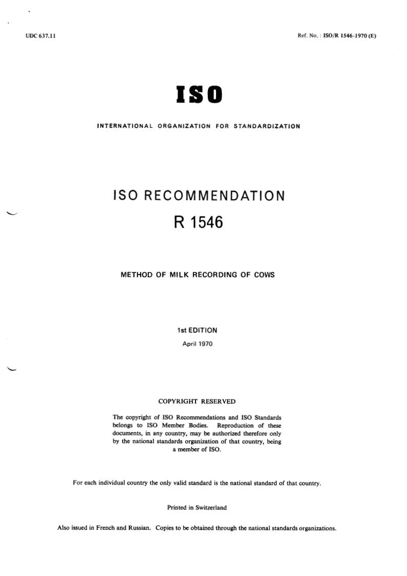 ISO/R 1546:1970 - Title missing - Legacy paper document
Released:1/1/1970