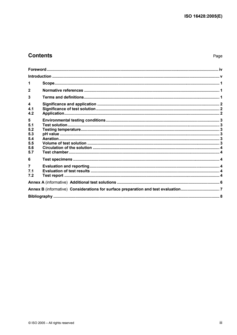 ISO 16428:2005 - Implants for surgery — Test solutions and environmental conditions for static and dynamic corrosion tests on implantable materials and medical devices
Released:12. 04. 2005