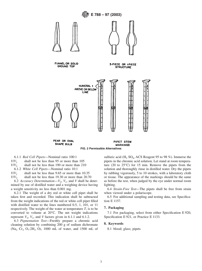 ASTM E788-97(2003) - Standard Specification for Pipet, Blood Diluting