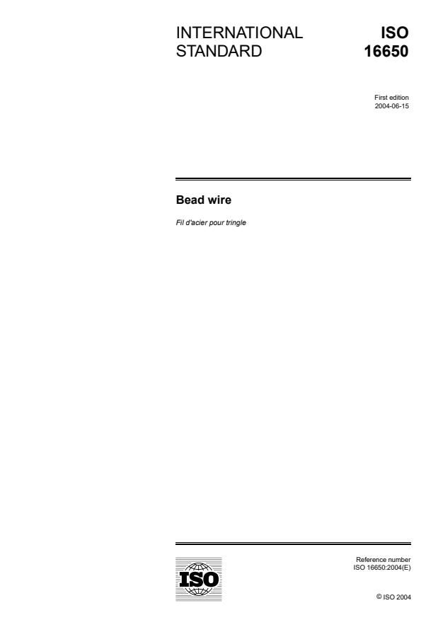 ISO 16650:2004 - Bead wire
