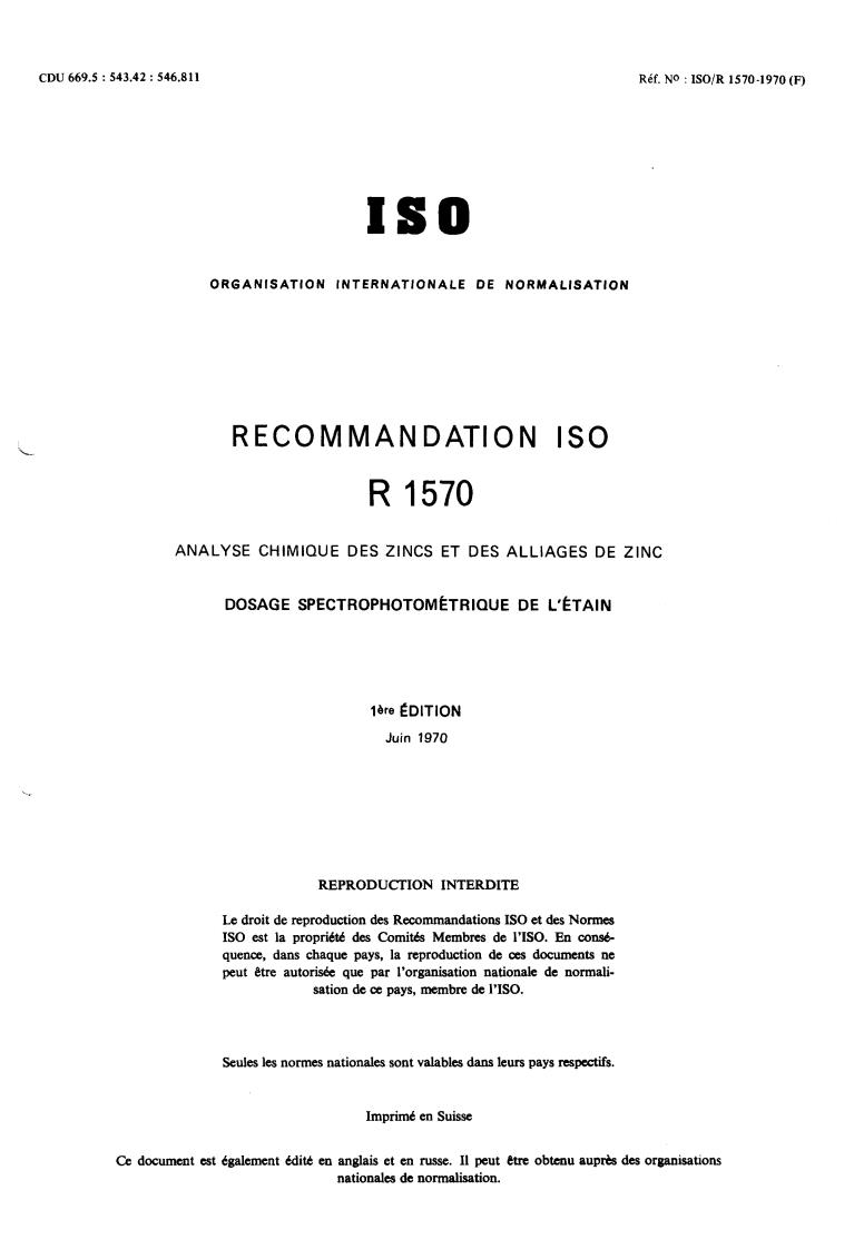 ISO/R 1570:1970 - Title missing - Legacy paper document
Released:1/1/1970