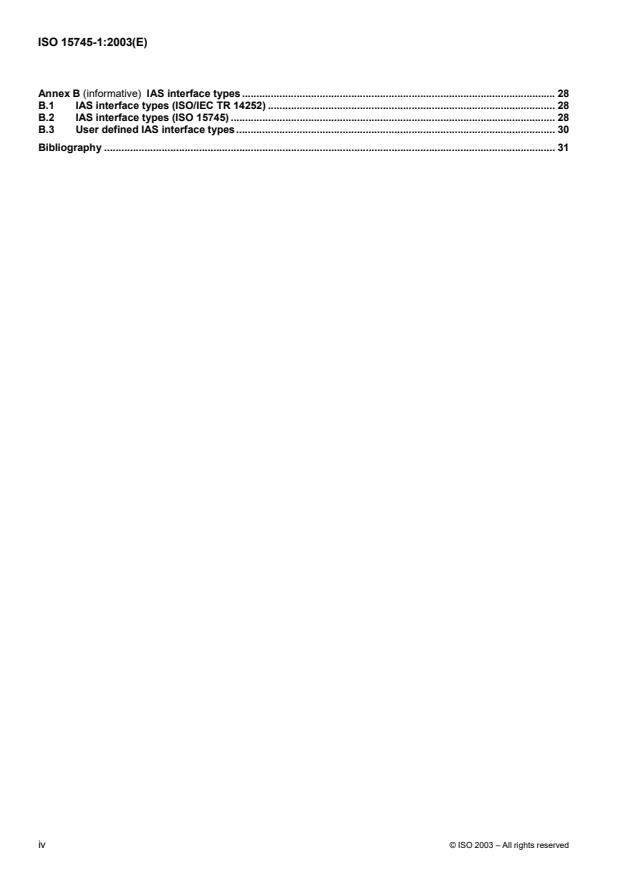ISO 15745-1:2003 ISO 15745-1:2003 - Industrial automation systems and integration -- Open systems application integration framework - Page 4 preview