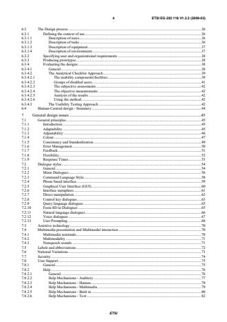 SIST-V ETSI/EG 202 116 V1.2.2:2009 ETSI EG 202 116 V1.2.2 (2009-03) - Human Factors (HF); Guidelines for ICT products and services; Design for All - Page 4 preview
