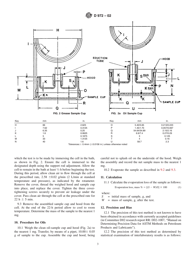 ASTM D972-02 - Standard Test Method for Evaporation Loss of Lubricating Greases and Oils