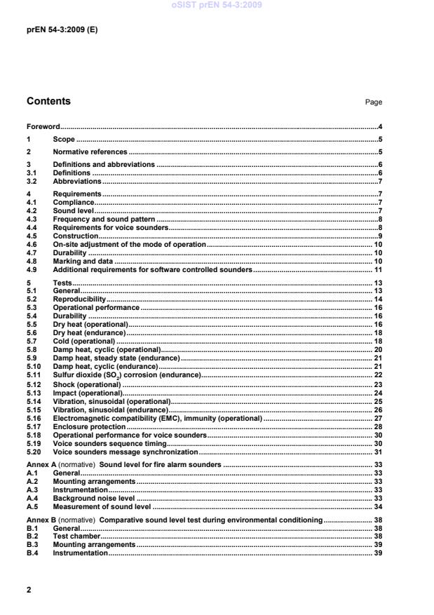 FprEN 54-3 prEN 54-3:2009 - Page 4 preview