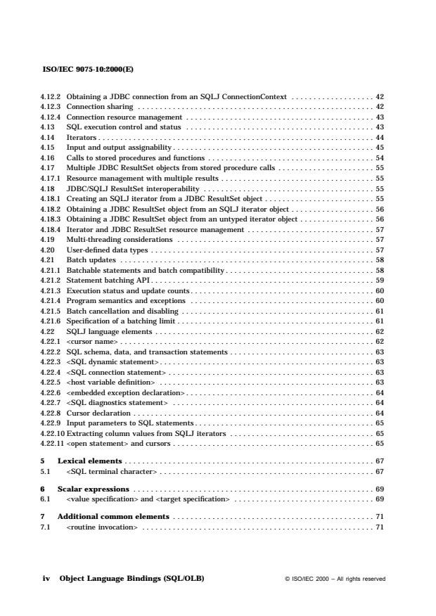 ISO/IEC 9075-10:2000 ISO/IEC 9075-10:2000 - Information technology -- Database languages -- SQL - Page 4 preview