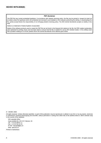 ISO/IEC 9579:2000 ISO/IEC 9579:2000 - Information technology -- Remote database access for SQL with security enhancement - Page 2 preview