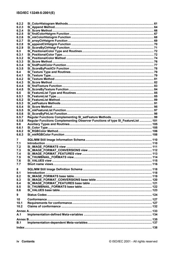 ISO/IEC 13249-5:2001 ISO/IEC 13249-5:2001 - Information technology -- Database languages -- SQL multimedia and application packages - Page 4 preview