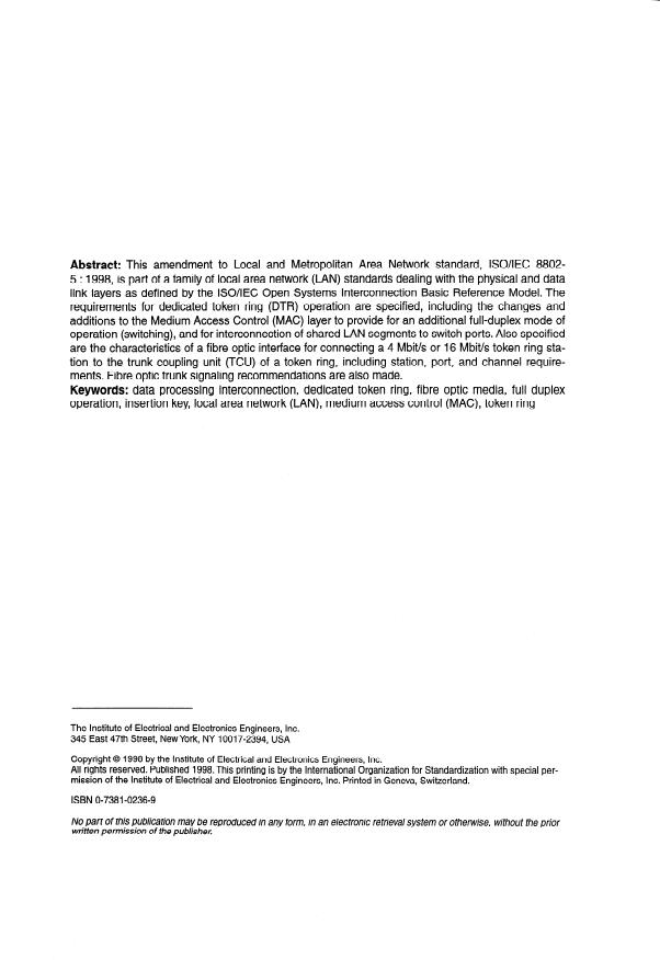 ISO/IEC 8802-5:1998/Amd 1:1998 ISO/IEC 8802-5:1998/Amd 1:1998 - Dedicated token ring operation and fibre optic media - Page 4 preview