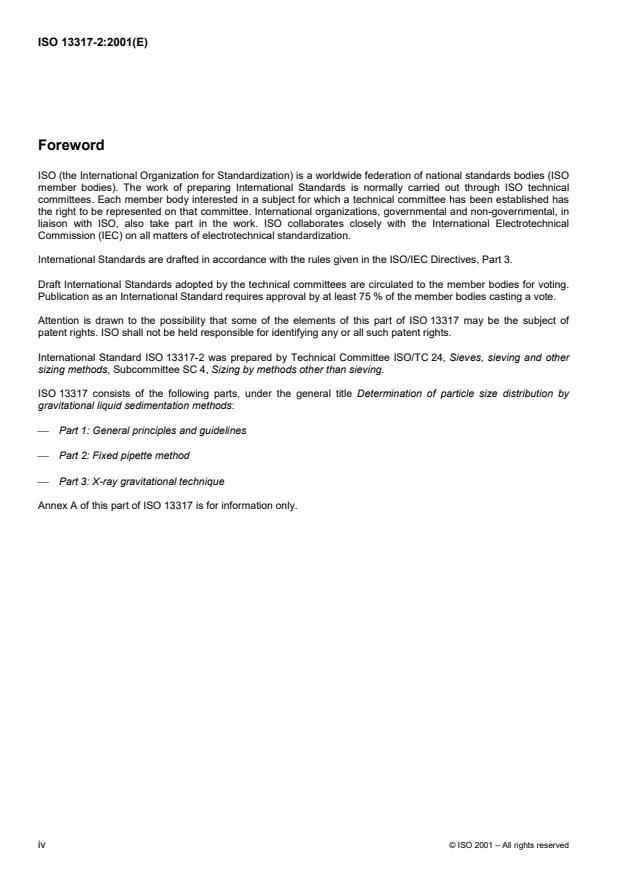 ISO 13317-2:2001 ISO 13317-2:2001 - Determination of particle size distribution by gravitational liquid sedimentation methods - Page 4 preview