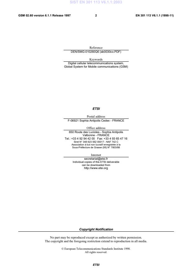 SIST EN 301 113 V6.1.1:2003 SIST EN 301 113 V6.1.1:2003 - Page 4 preview