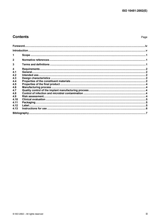 ISO 10451:2002 - Dental implant systems -- Contents of technical file