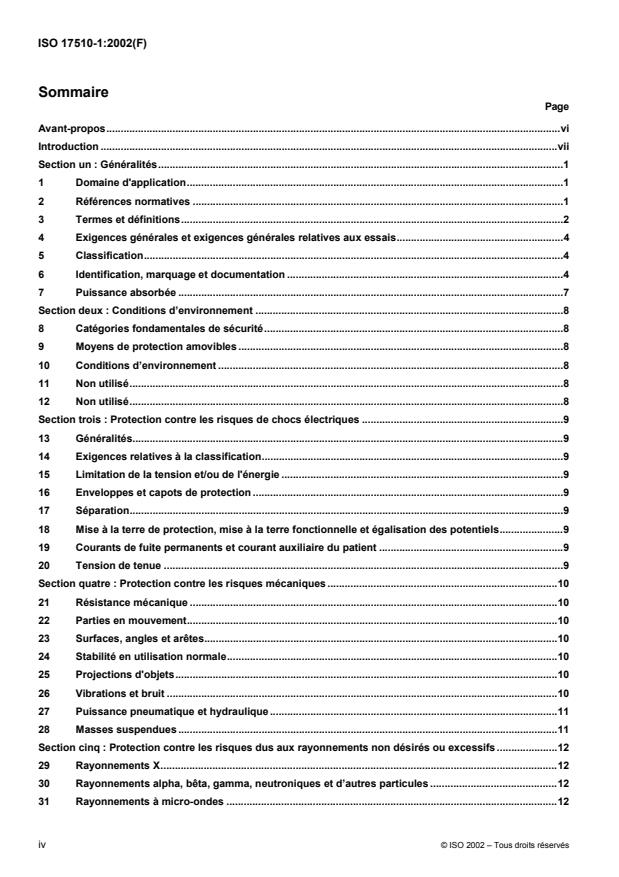 ISO 17510-1:2002 ISO 17510-1:2002 - Thérapie respiratoire de l'apnée du sommeil - Page 4 preview
