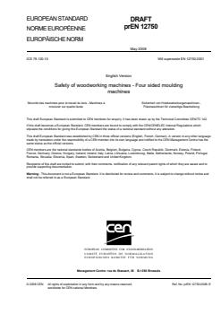 FprEN 12750 prEN 12750:2008 - Page 3 preview