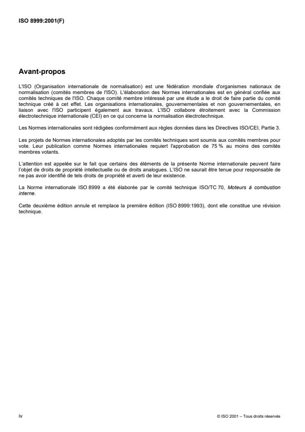 ISO 8999:2001 ISO 8999:2001 - Moteurs alternatifs a combustion interne -- Symboles graphiques - Page 4 preview