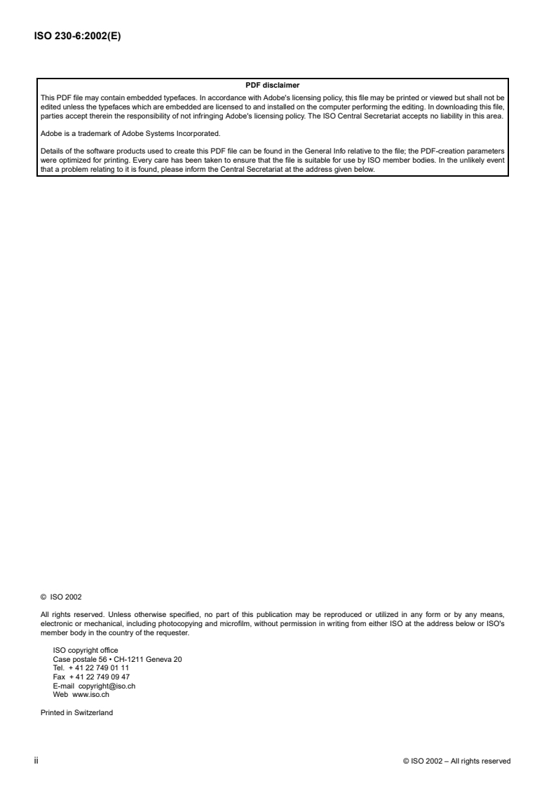 ISO 230-6:2002 ISO 230-6:2002 - Test code for machine tools — Part 6: Determination of positioning accuracy on body and face diagonals (Diagonal displacement tests)
Released:8. 11. 2002 - Page 2 preview
