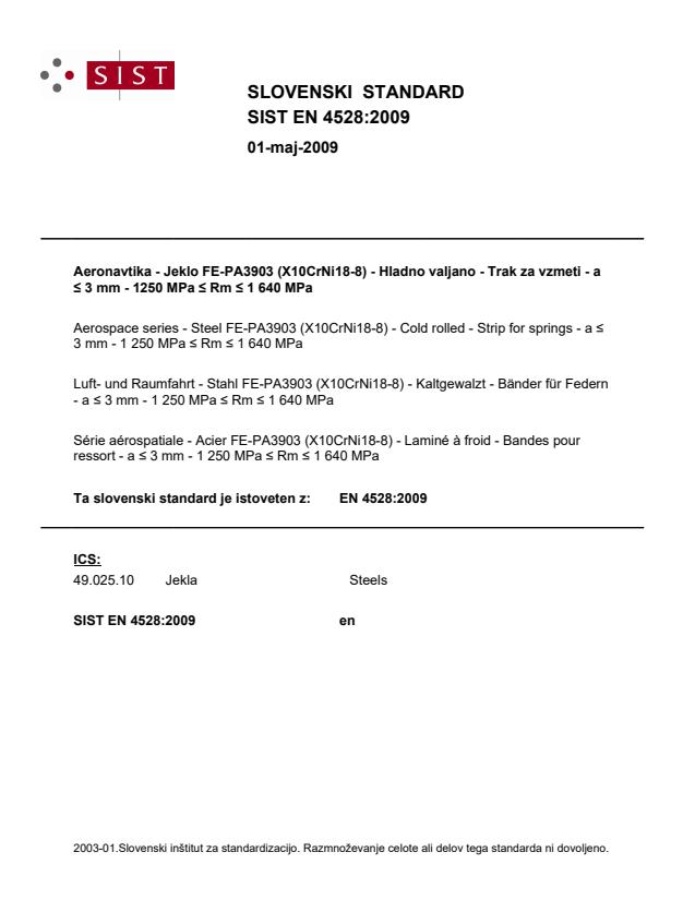 EN 4528:2009