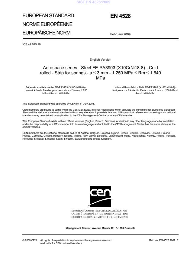 EN 4528:2009