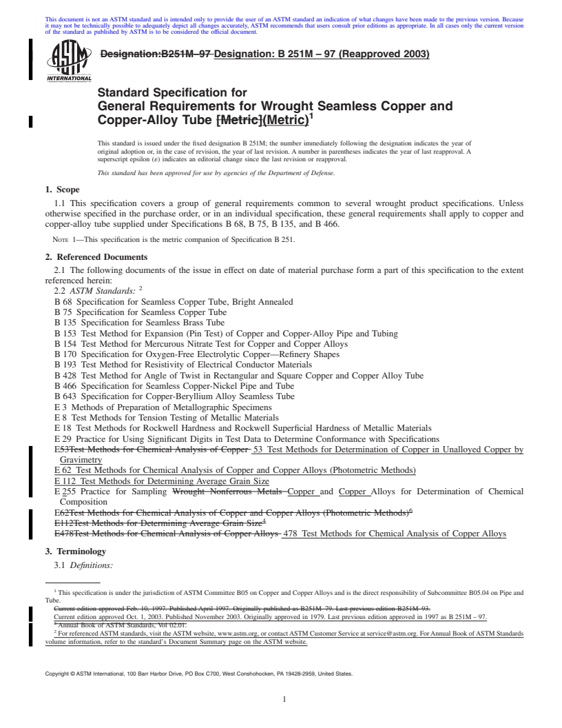 ASTM B251M-97(2003) - Standard Specification For General Requirements ...