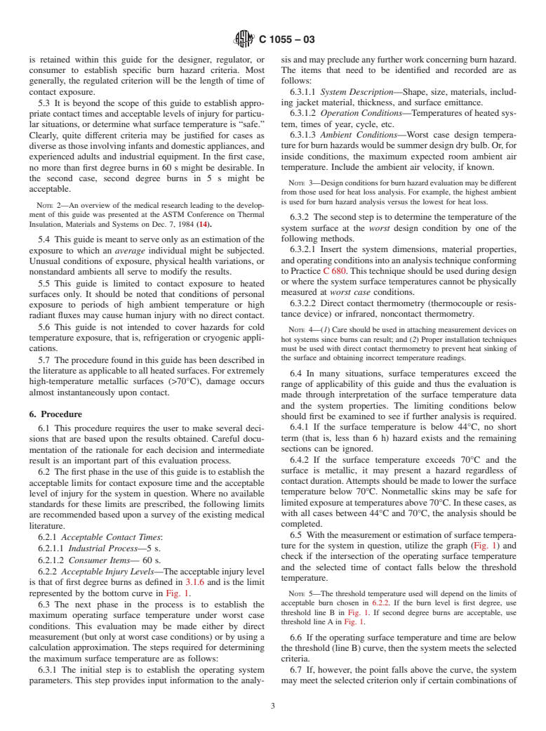 ASTM C1055-03 - Standard Guide for Heated System Surface Conditions That Produce Contact Burn Injuries