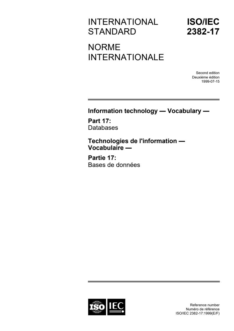 ISO/IEC 2382-17:1999