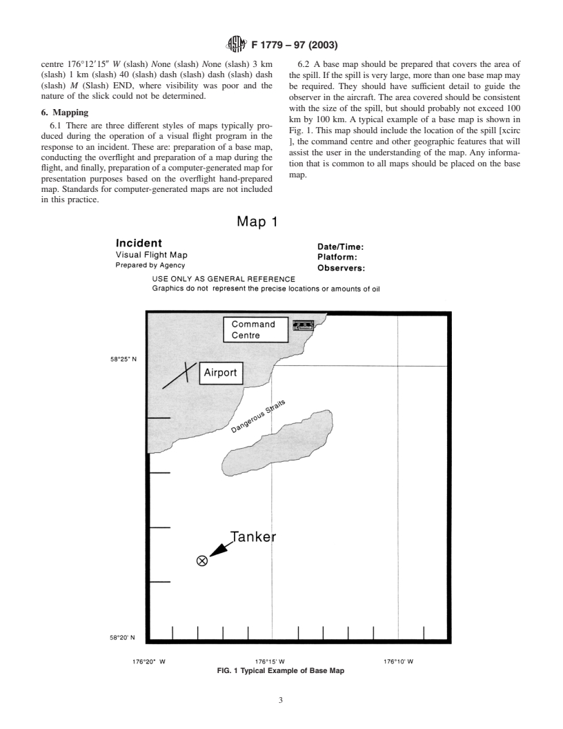 ASTM F1779-97(2003) - Standard Practice for Reporting Visual Observations of Oil on Water