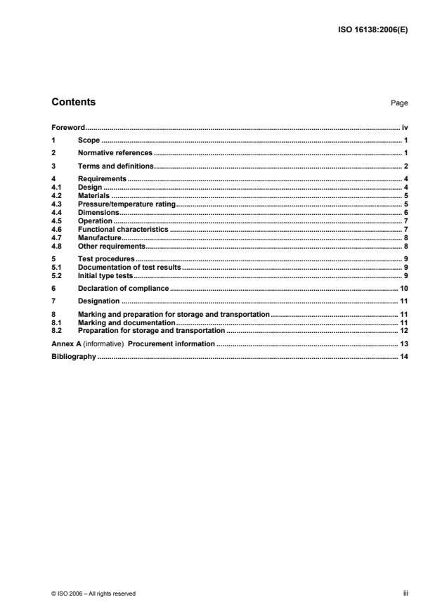 ISO 16138:2006 - Industrial valves -- Diaphragm valves of thermoplastics materials
