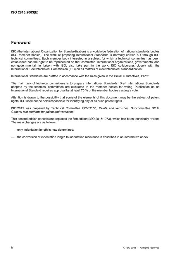 ISO 2815:2003 ISO 2815:2003 - Paints and varnishes -- Buchholz indentation test - Page 4 preview