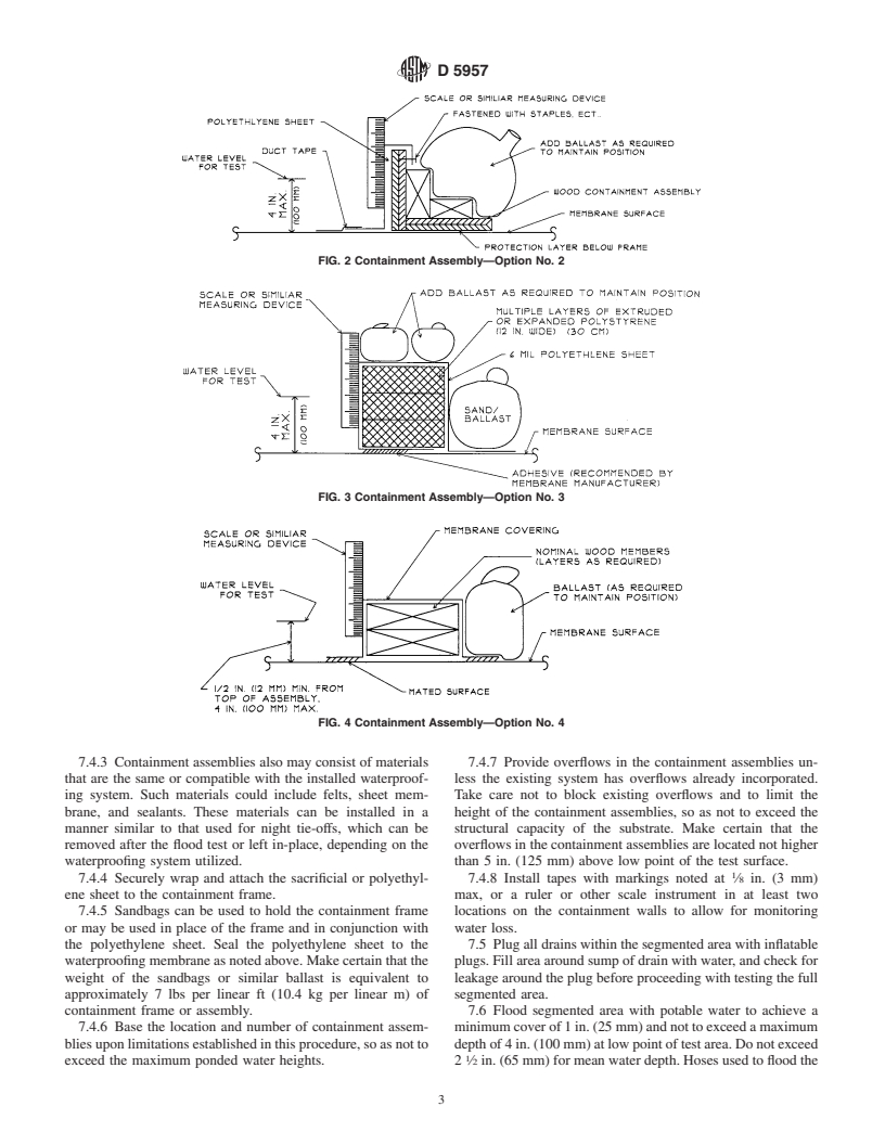 ASTM D5957-98 - Standard Guide for Flood Testing Horizontal Waterproofing Installations