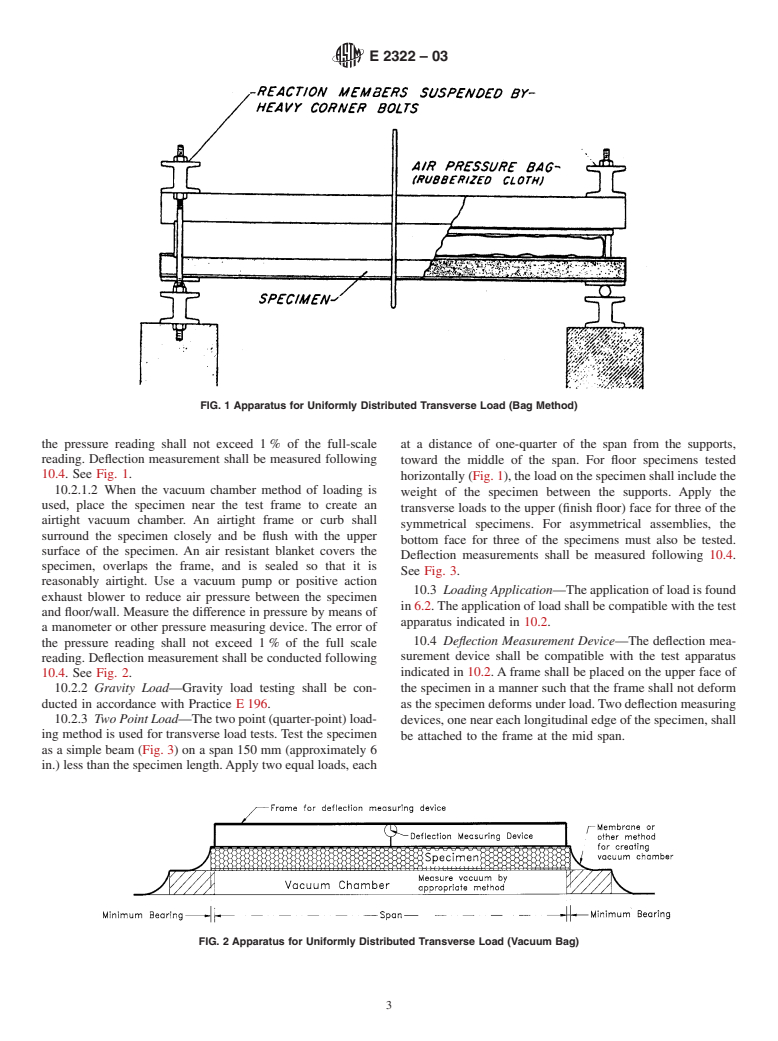 ASTM E2322-03 - Standard Test Method for Conducting Traverse and Concentrated Load Tests on Panels used in Floor and Roof Construction