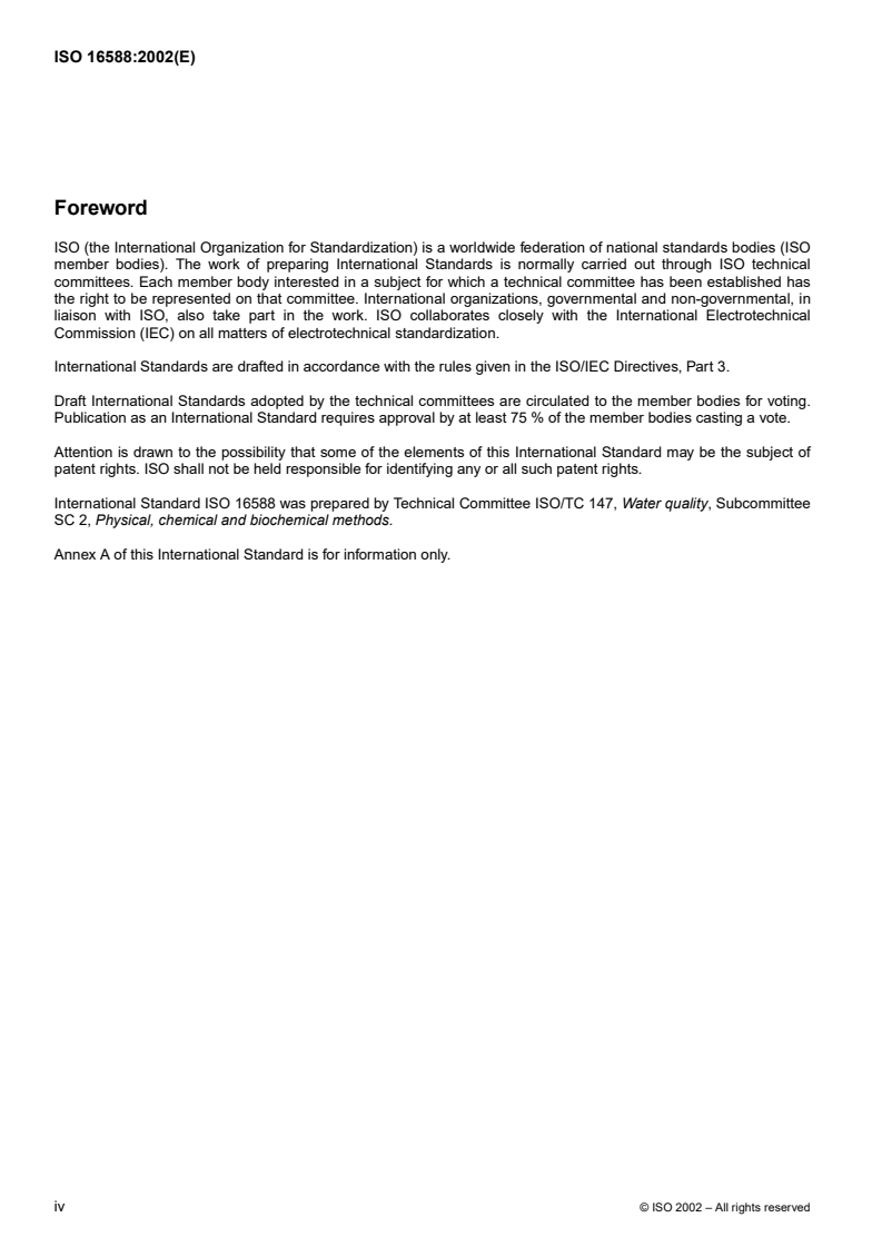 ISO 16588:2002 ISO 16588:2002 - Water quality — Determination of six complexing agents — Gas-chromatographic method
Released:1. 11. 2002 - Page 4 preview