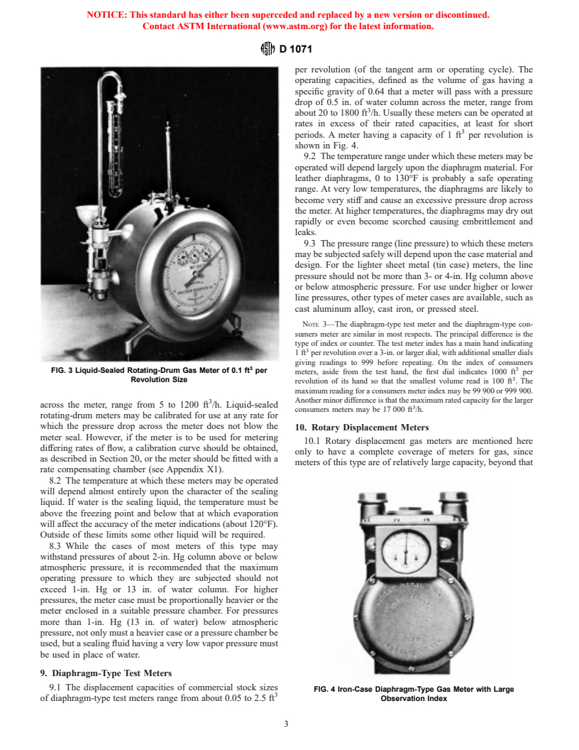 ASTM D1071-83(1998)e1 - Standard Test Methods for Volumetric Measurement of Gaseous Fuel Samples