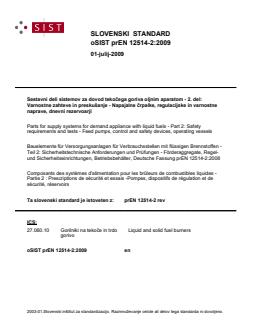 prEN 12514-2:2009 - Page 1 preview