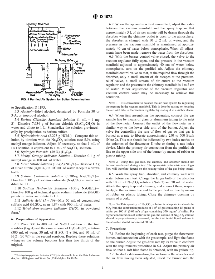 ASTM D1072-90(1999) - Standard Test Method for Total Sulfur in Fuel Gases