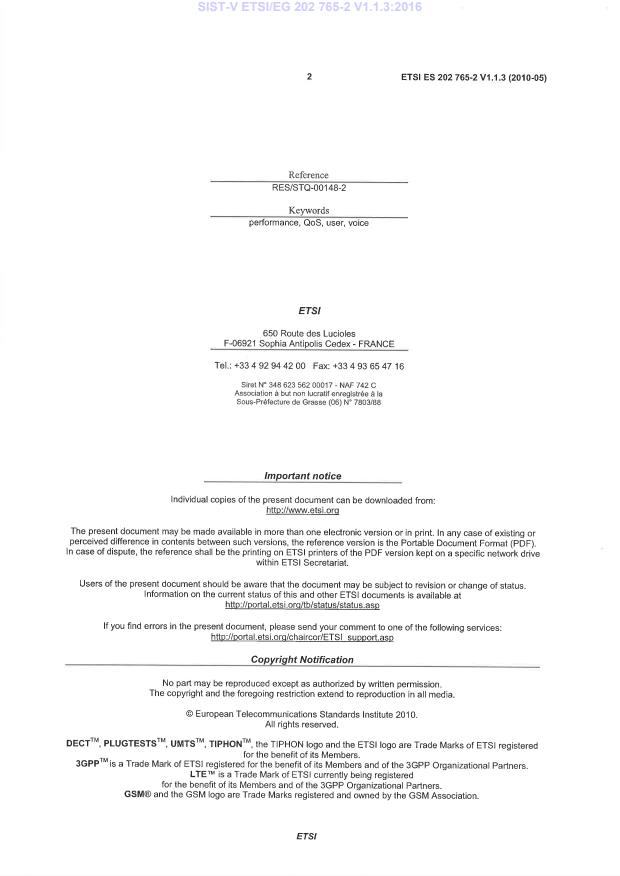 SIST-V ETSI/EG 202 765-2 V1.1.3:2016 SIST-V ETSI/EG 202 765-2 V1.1.3:2016 - Page 4 preview