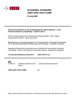 prEN 12514-3:2009 - Page 1 preview