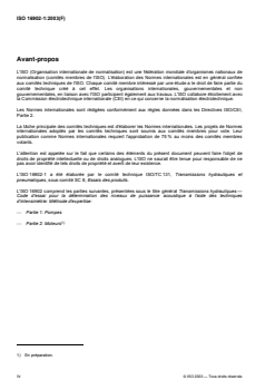 SIST ISO 16902-1:2005 ISO 16902-1:2003 - Transmissions hydrauliques — Code d'essai pour la détermination des niveaux de puissance acoustique à l'aide des techniques d'intensimétrie: Méthode d'expertise — Partie 1: Pompes
Released:5/20/2003 - Page 4 preview