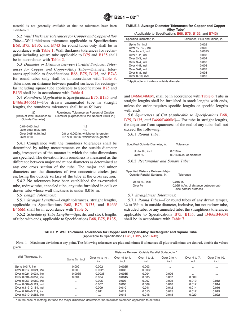 ASTM B251-02e1 - Standard Specification for General Requirements for Wrought Seamless Copper and Copper-Alloy Tube