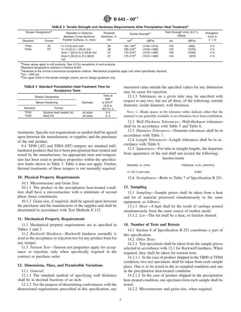 ASTM B643-00e1 - Standard Specification for Copper-Beryllium Alloy Seamless Tube