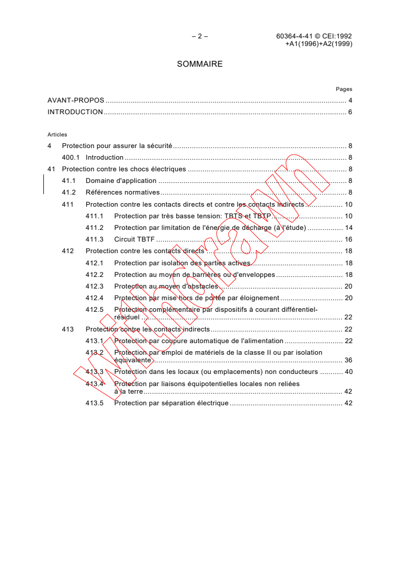 IEC 60364-4-41:1992 IEC 60364-4-41:1992+AMD1:1996+AMD2:1999 CSV - Electrical installations of buildings - Part 4: Protection for safety - Chapter 41: Protection against electric shock
Released:5/27/1999
Isbn:2831847990 - Page 4 preview