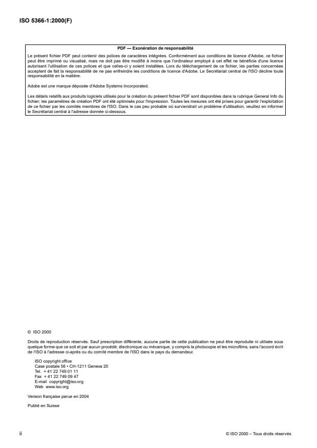 ISO 5366-1:2000 ISO 5366-1:2000 - Matériel d'anesthésie et de réanimation respiratoire -- Tubes de trachéostomie - Page 2 preview