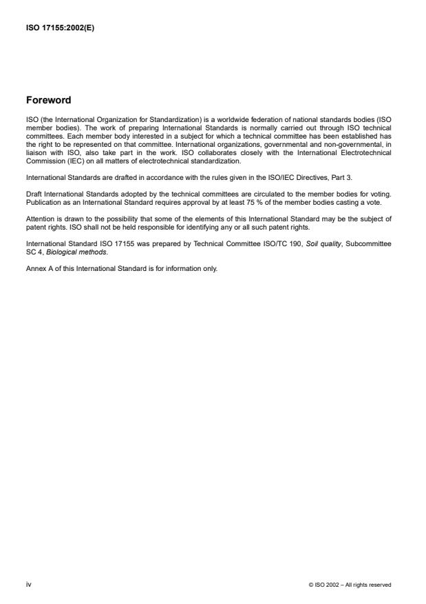 ISO 17155:2002 ISO 17155:2002 - Soil quality -- Determination of abundance and activity of soil microflora using respiration curves - Page 4 preview